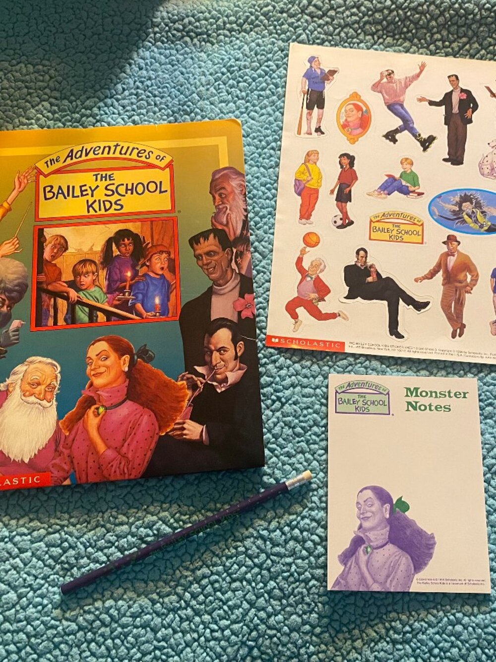 Vintage The Adventures of The Bailey School Kids Stationery Set Scholastic Rare